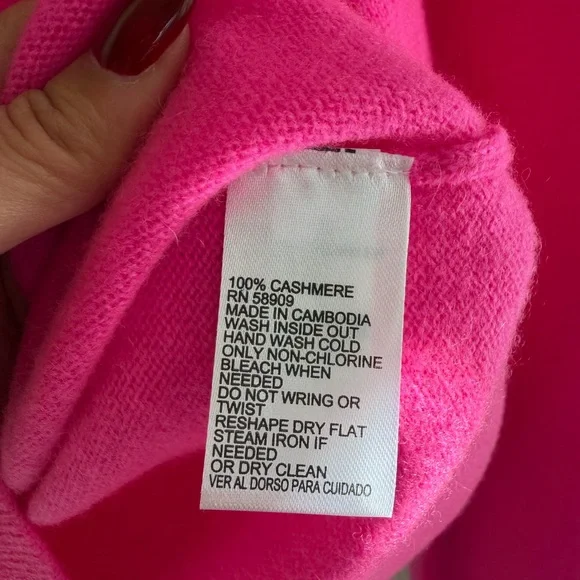 NWT Antonio Melani 100% Cashmere Sweater Pink S - Picture 5 of 9